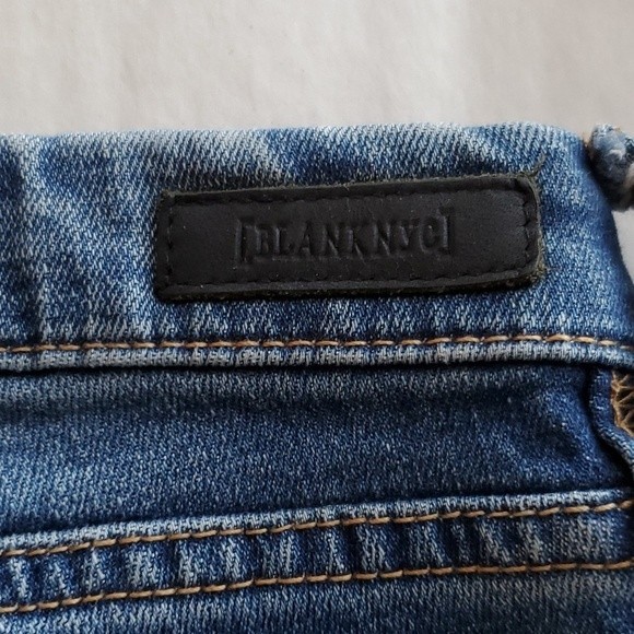 Blank NYC Women's Cropped Skinny Classique Metallic Side Stripes Jeans  Size 26 - Picture 10 of 13